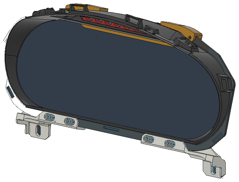 Retrofit cluster frame for Opel Astra J, CAD render